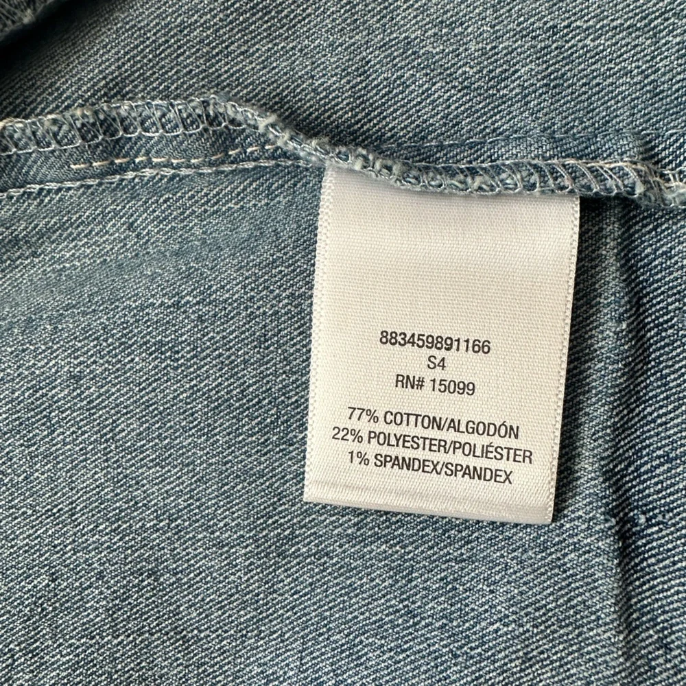 BONGO Blue Vest with Distressed Details and Colorful Embroidery - Picture 5 of 5